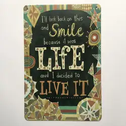 Smile Life, лучшая Оловянная табличка, Настенный декор для бара, паба, кухни, дома, винтажная Ретро табличка, металлические знаки, живопись
