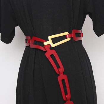 

woman 2020 news celebrity female ins style hollow out designer belt leather belt long waist belts red brown black