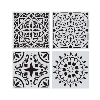

16pcs/set Mandala Stencils DIY Drawing Template Wall Painting for Wood Tile Rock G6DD