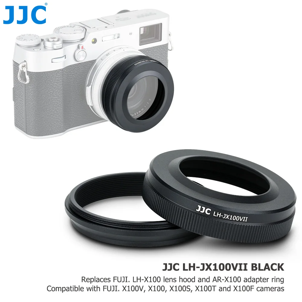 JJC Camera Lens Hood Shade Protector & Adapter Ring For Fujifilm X100V