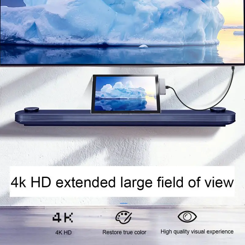 Sale New 4 In 1 USB Docking Station Hub Headphone Adapter For Surface Go Practical 4 In 1 USB3 0 Type C HDMI 3 5mm port