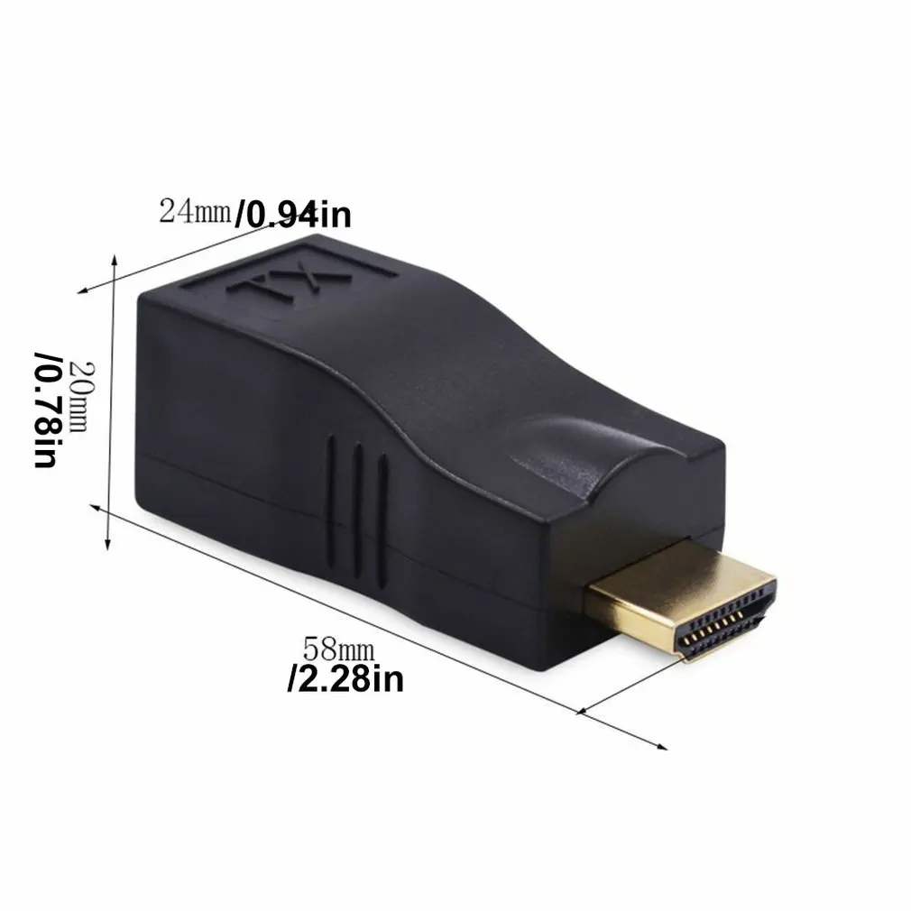 4K 3D HDMI 1,4 30 м удлинитель к RJ45 по Cat 5e/6 сетевой LAN Ethernet адаптер HDMI Расширение для HDTV