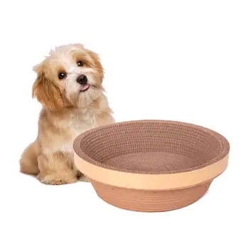 

Pet Cat Toy Large Round Shape Cat Litter New Bowl Shaped Corrugated Paper Cat Scratch Board Cat Claws Care Pet Catch Climb Toy