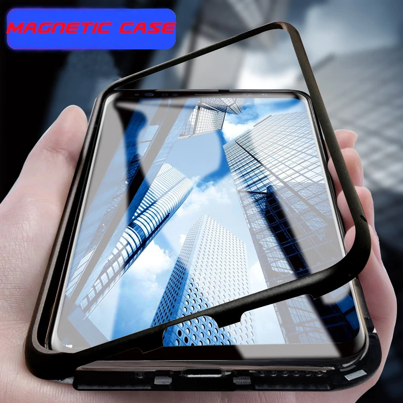 

Metal Magnetic Mobile Phone Case For iPhone 11 Pro Max XS Max XR XS X Case 6s 6 7 8 Plus 6s 6 5 5s SE Back Cover