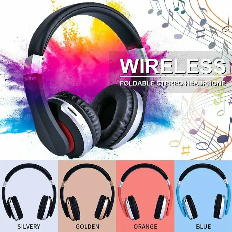Складные Наушники Bluetooth 5,0, беспроводная гарнитура, стерео басовые наушники с микрофоном LHB99