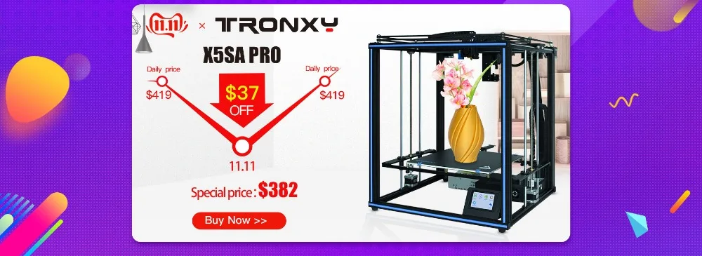 TRONXY X5SA PRO, 24 В, 3d принтер, модернизированный, отключение питания, Печать накаливания, обнаружение, 3D mathine