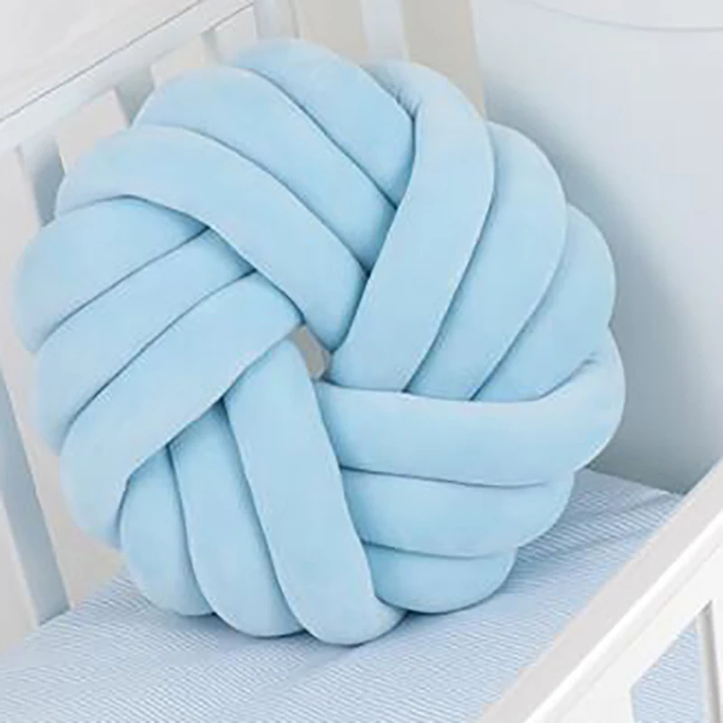 Baby Knot Pillow Bumpers Newborn Baby Crib Bumpers Shape Crib Protection Cuddle Pillow Bedding Kids Room Decor