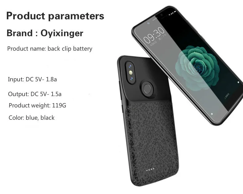 5200mAh силиконовый ударопрочный чехол-аккумулятор для Xiaomi Mi 6 Чехол для зарядного устройства смарт-чехол power Bank для Xiaomi Mi 6X