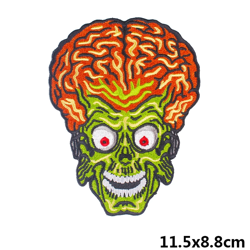 Diy Rock Band Patch Alien Ufo Stripe Embroidered Patches On Clothes Iron On Patches For Clothing Metal Music Badges For Backpack Patches Aliexpress