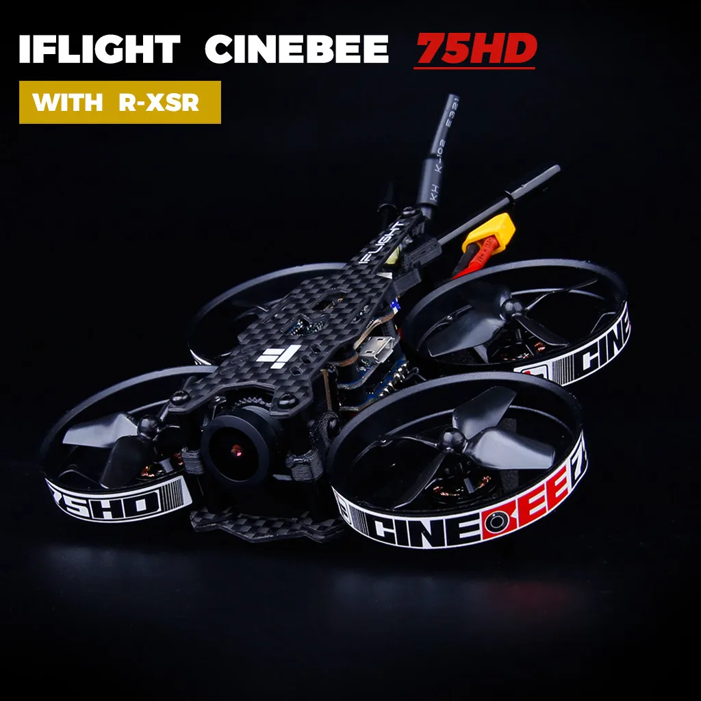 Новогодние подарки игрушки для детей мальчик игрушка iFlight CineBee 75HD Крытый FPV гоночный Дрон мини Квадрокоптер 75 мм Whoop игрушка - Цвет: as shown