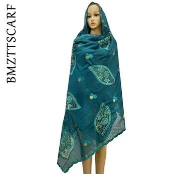 

New Trendy Flower New Trendy Muslim Embroidered Scarf Shawl and Headscarf BM928