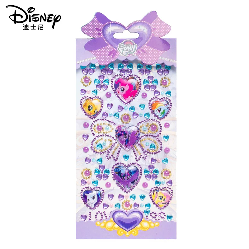 Disney новые детские бриллиантовые наклейки мультфильм Замороженные Принцесса Детские Девочки игровой дом игрушки наклейки со стразами - Цвет: pony