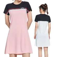 Новый бадминтон одежда юбки для тренировок принтами Летний дышащий Быстросохнущий платье открытый тренировочные тонкий теннисная юбка Новый бадминтон одежда юбки для тренировок принтами Летний дышащий Быстросохнущий платье открытый тренировочные тонкий теннисная юбка