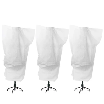 

Plant Cover Frost Protection Bag Shrubs & Trees Jacket, Prevent Damage, Bad Weather and Pests Thickening of Wind(3-Pack 23.6 x 4