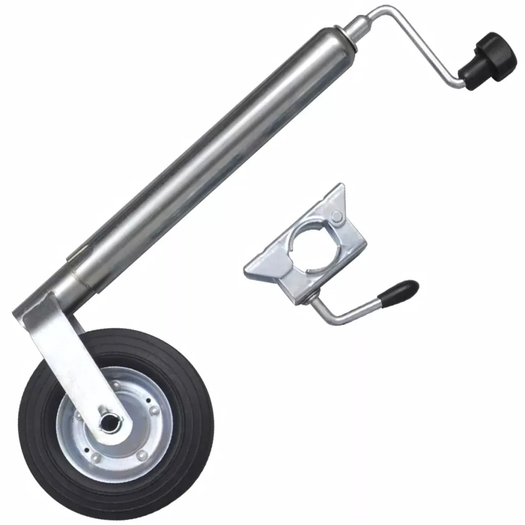 

VidaXL Galvanised Steel 48mm Jockey Wheel With 1 Split Clamp For Small Medium Trailers Caravans