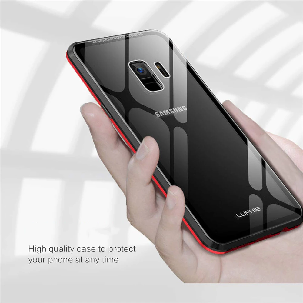 Задняя стеклянная Магнитная Адсорбция металлический чехол для samsung Galaxy S9 Plus S10 Note 9 Чехлы A20/30 A70/50 защитный Магнитный чехол