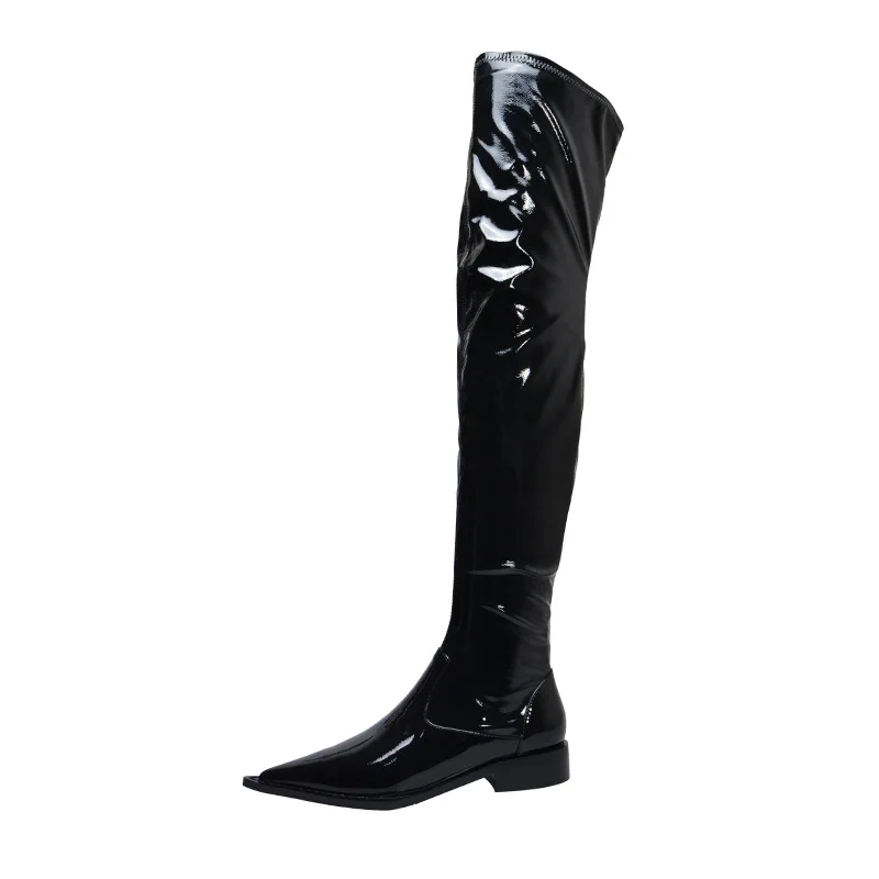 

Wayneflex Women's high-quality shoes elastic material platform women's boots high boots Winter 2019 new knee boots