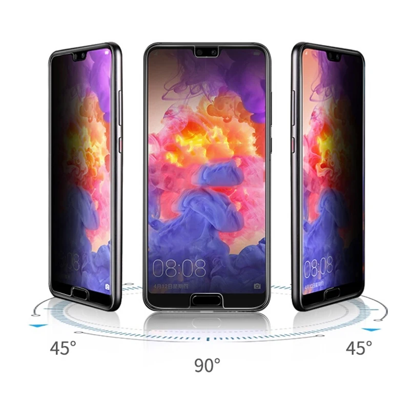 EXUNTON с уровнем твердости 9H закаленное стекло Анти шпион для Huawei Nova 3 3i 3E Nova3 Nova3i Nova3E