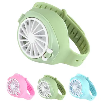 

Portable Summer Mini Fan Watch Creative Simple Rechargeable USB Folding Fashion Pocket Small Fan Third Gear Electric