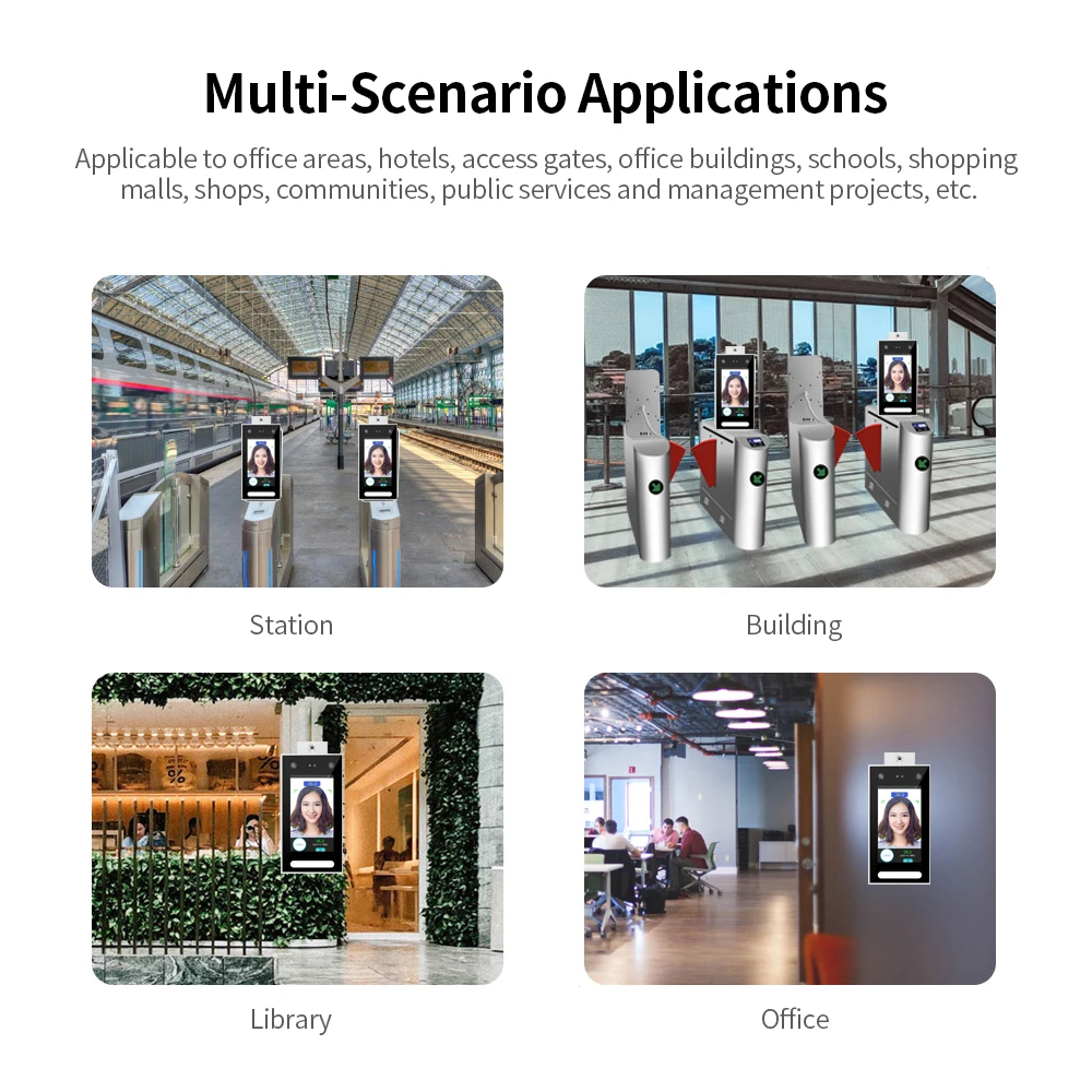 Temperature Measurement PalmPrint Face Dynamic Recognition Terminal Device Access Control System Face Password Attendance Machin - Famidy.com