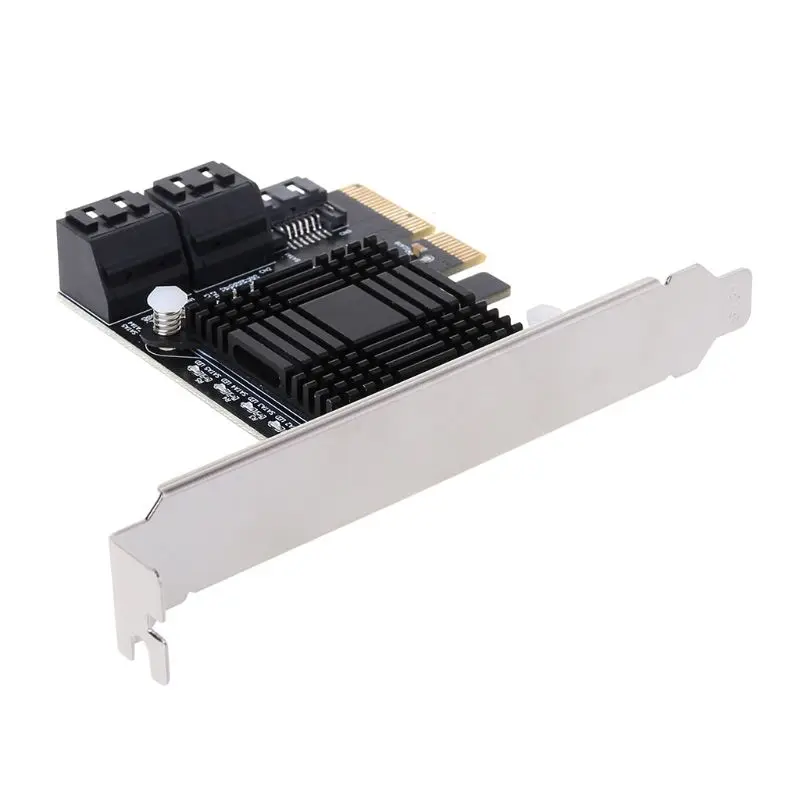 Адаптер расширения карты разъем интерфейса 5 портов SATA Pci-E X4 контроллер расширения карты для ПК с низкопрофильной кронштейн платы