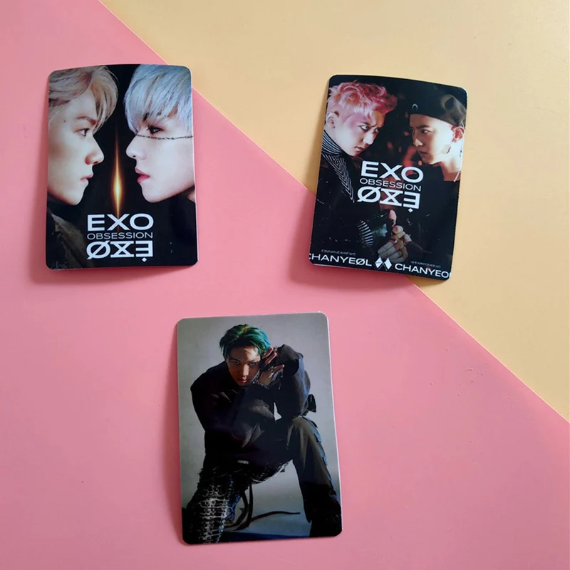 10 шт./партия высокое качество KPOP EXO новый альбом OBSESSION фото карта кристальная