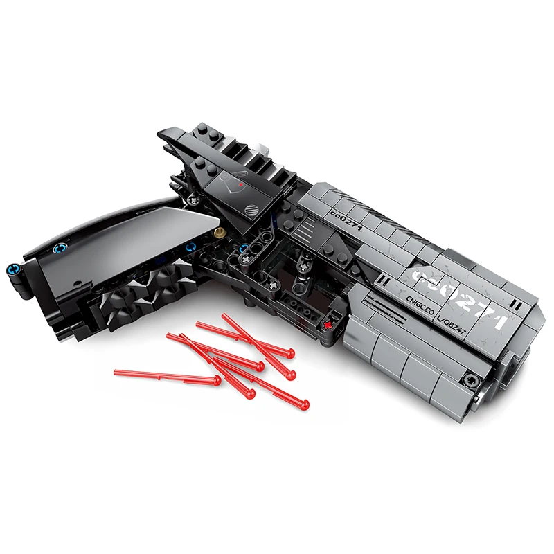  Wandering Earth Signal Gun MOC Handgun Pistol Can Fire Bullets Building Blocks Compatible LegoINGly