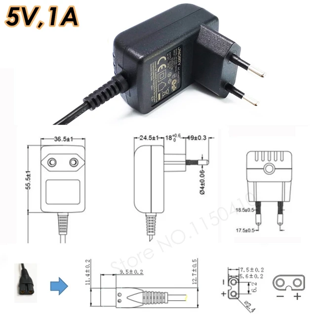 Chargeur de tondeuse à cheveux de haute qualité 5V l'autorisation  adaptateur secteur pour tondeuse CHC