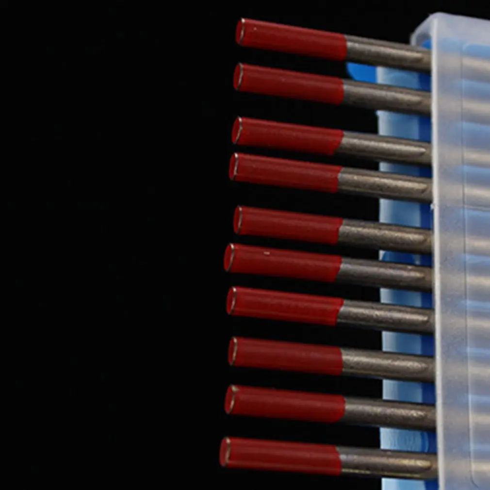 10pcs/Box WT20 Red Color Thorium Tungsten Electrode Head Tungsten Needle/rod For Welding Machine