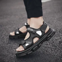 Сандалии; коллекция года; сезон лето; Новинка; стильные мужские модные дышащие универсальные спортивные Нескользящие сандалии