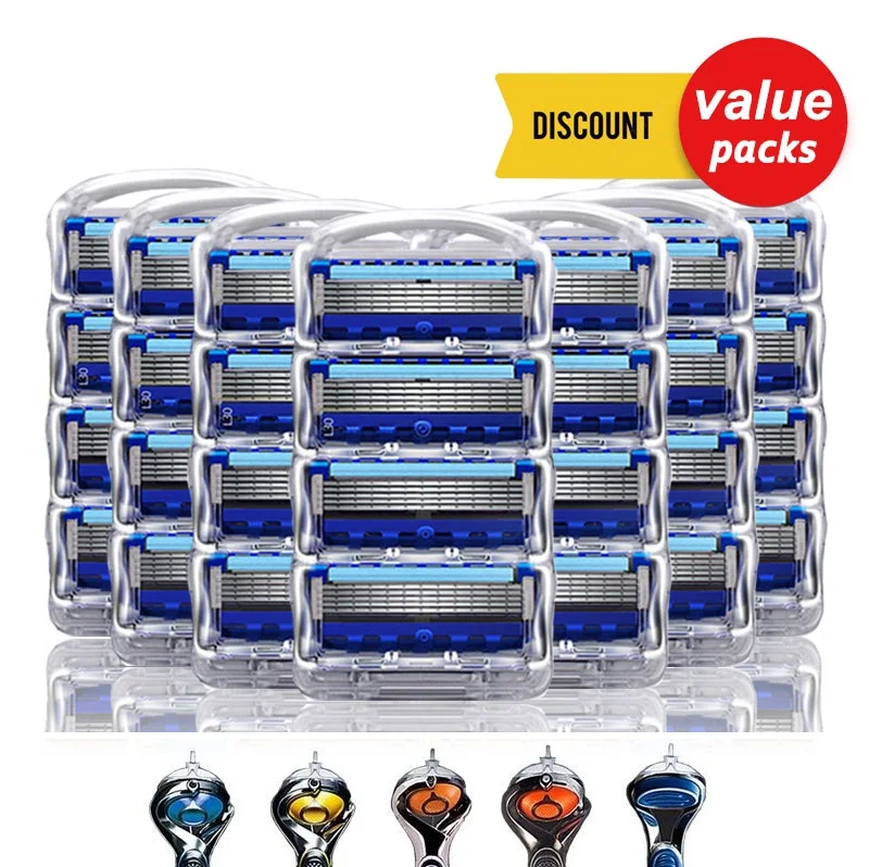 Сменные лезвия для Gillette Fusion 5 дюймов Proglide Proshield Безопасные безопасного бритья с