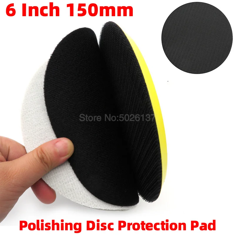 

1Pcs 6 Inch 150MM Pneumatic Polishing Disc Protection Pad Ultra-thin Surface Interface Sanding Sponge Pads Hook Loop Discs Thin