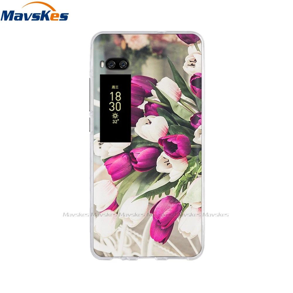 For Meizu Pro 7 Case 5.2" Fundas Coque Back Cover For Meizu Pro 7 Plus 5.7" Phone Cases Soft TPU Painted Silicone Bumper Shell 