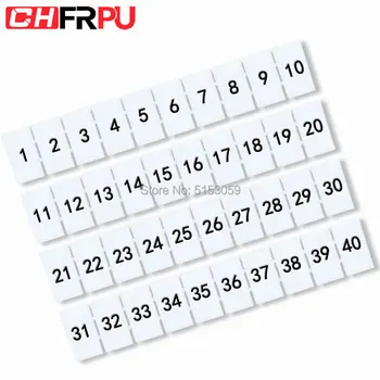 

10PCS ZB8 with the word and Blank printing type markers UK series Terminal with the number Din Rail Terminal Blocks Maker Strips