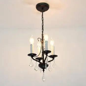 

Mini kitchen Chandelier lighting American Small hanging lamp Loft iron Chandeliers for Balcony Corridor Porch cafe lighting