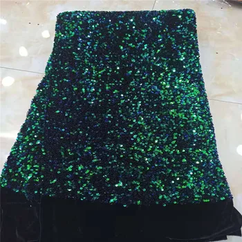 

Latest French Sequins Laces Fabrics 2019 High Quality African Lace Fabric For Wedding Nigerian Lace Material For Party