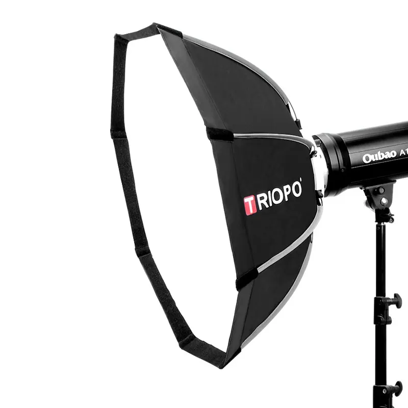 Softbox Ottagonale Triopo 55 Cm - Con Attacco Bowens E Griglia A Nido D'Ape, Per Flash Da Studio E Esterni - Foto 7