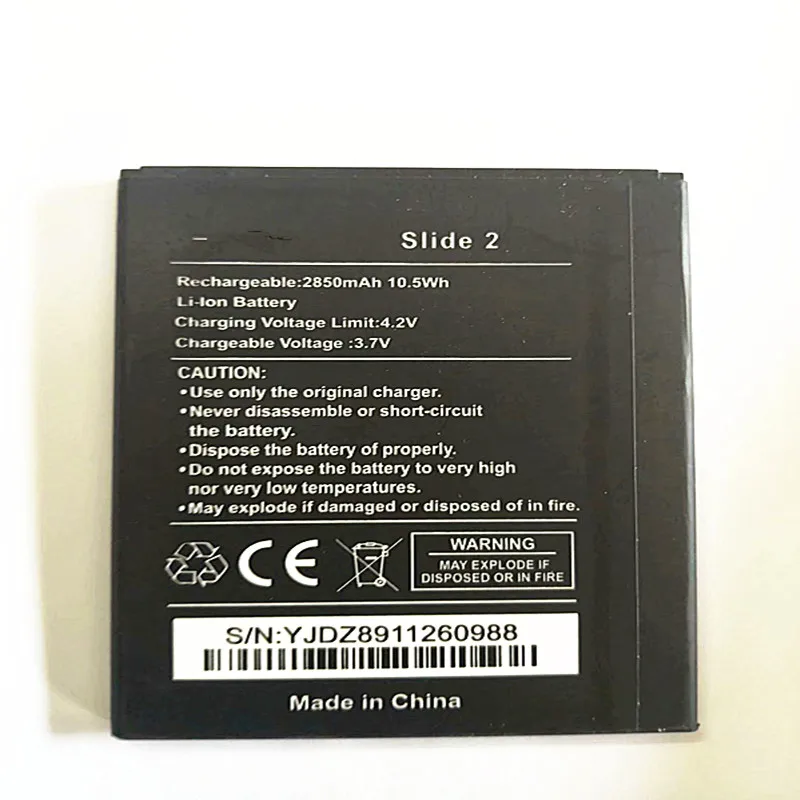 Nuova Batteria Agli Ioni Di Litio Sostitutiva Di Alta Qualità Da 2850Mah Per Batteria Wiko Slide 2 Slide2 Bateria Con Supporto Per Telefono