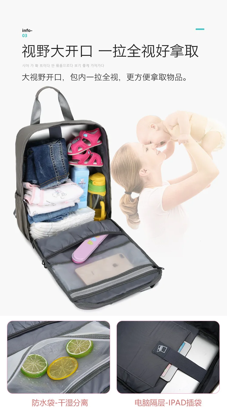 Рюкзак с перекрестной каймой для модной мамы, многофункциональная сумка для мамы, рюкзак для мамы, оптовая продажа, настраиваемый