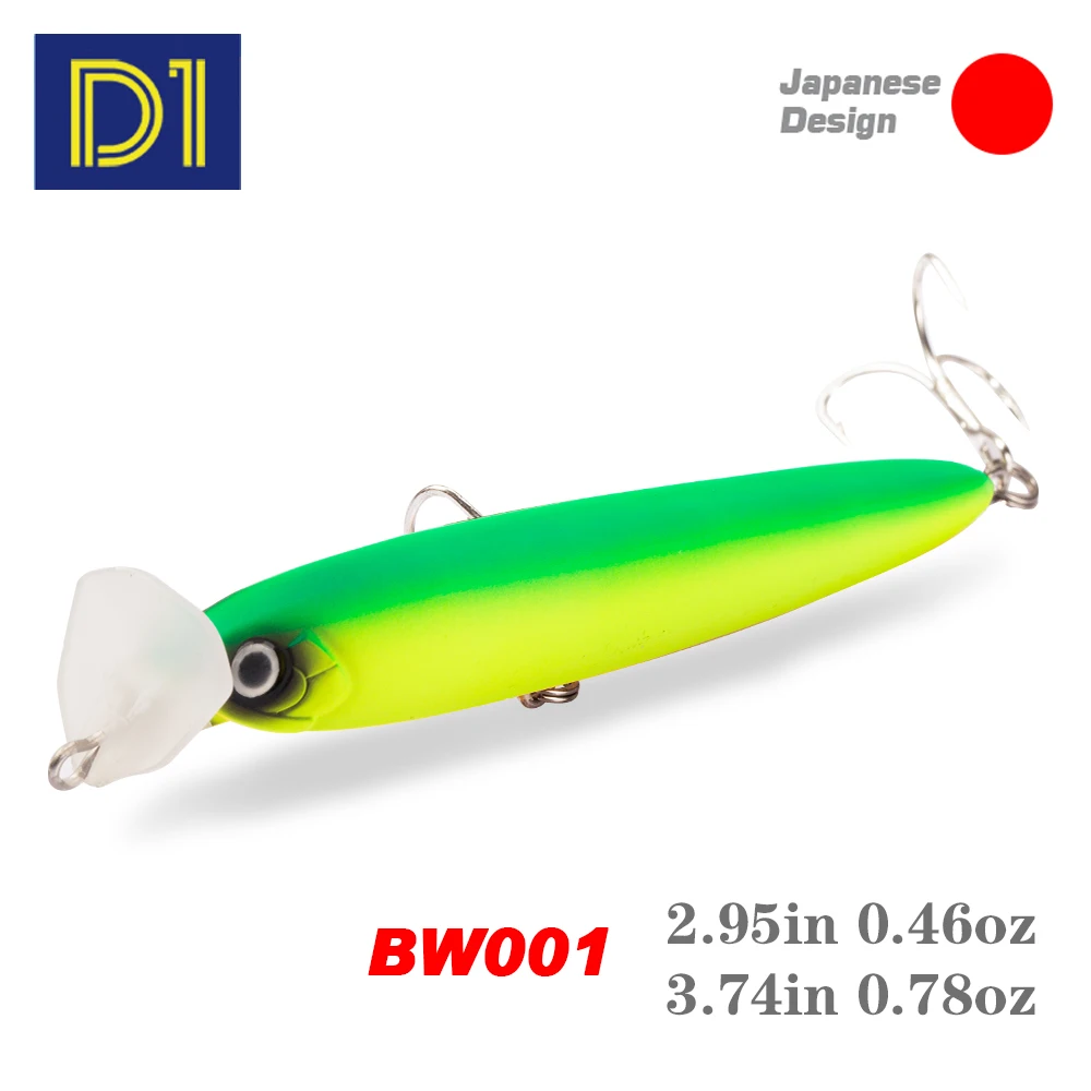 

D1 Rocket Pencil Fishing Lures 75mm/13g 95mm/22g Long Casting Stickbait Sinking Hard Baits Pike Trout Lures Tackle BW001