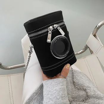 

Women Crossbody Creative Camera Shaped Messenger Bags Designer Mirror Laser Leather Handbags Small Camera Shoulder Bag
