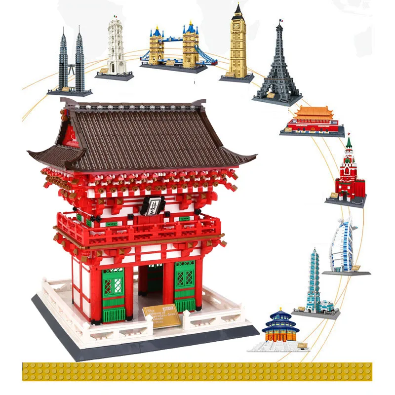 WANGE6212 Blöcke Niomon Kiyomizu-dera Temple of Kyoto Model Spielzeug 2409PC, 