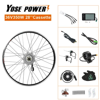 

Electric Bike Conversion Kit 36V 350W 28'' (700C) Rear Cassette Brushless Hub Motor Wheel for Electric Bicycle Ebike Engine Kit