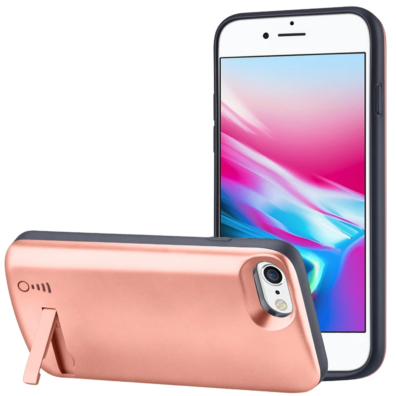 Чехол для мобильного зарядного устройства для iPhone 6, 6s, 7, 8, 5500 мА/ч, внешний аккумулятор, чехол для телефона с подставкой, портативное зарядное устройство
