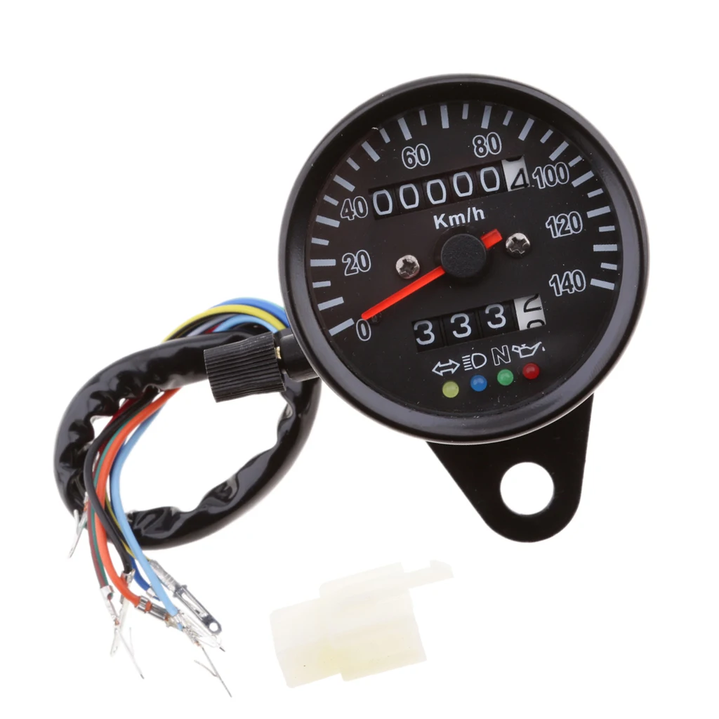 1 Piece Motorbike Tachometer 0-140 KMH Spare Parts Speedometer Universal Speedometer