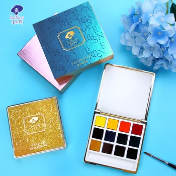 

Paul Rubens 12-color watercolor paint colorful travel series portable watercolor paint for artists and amateurs