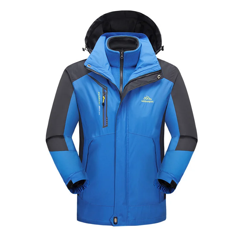 

Women Mens Winter Warm Jacket Hooded Windproof Skiing Zipper Coat Outdoor Slim