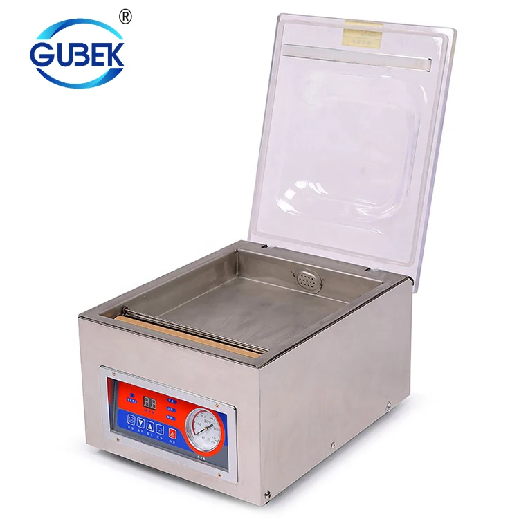 DZ-260C Single Chamber Desk Type Industrial Pump Vacuum Sealers for Dry and Wet Food Steak Commodity Chemical Liquid 5