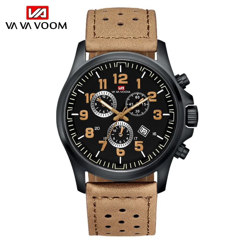 VAVAVOOM Military Outdoor Field Sports Explosion Models Military Watch Quartz Watch Calendar Waterproof Belt Men's Watch VAVAVOOM Military Outdoor Field Sports Explosion Models Military Watch Quartz Watch Calendar Waterproof Belt Men's Watch