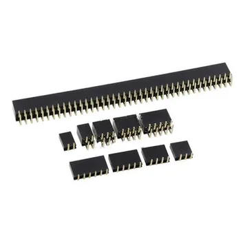 

10PCS 2X3/4/5/6/7/8/10/20/40 PIN double Row Right Angle Female Pin Header 2.54MM PITCH Strip Connector Socket